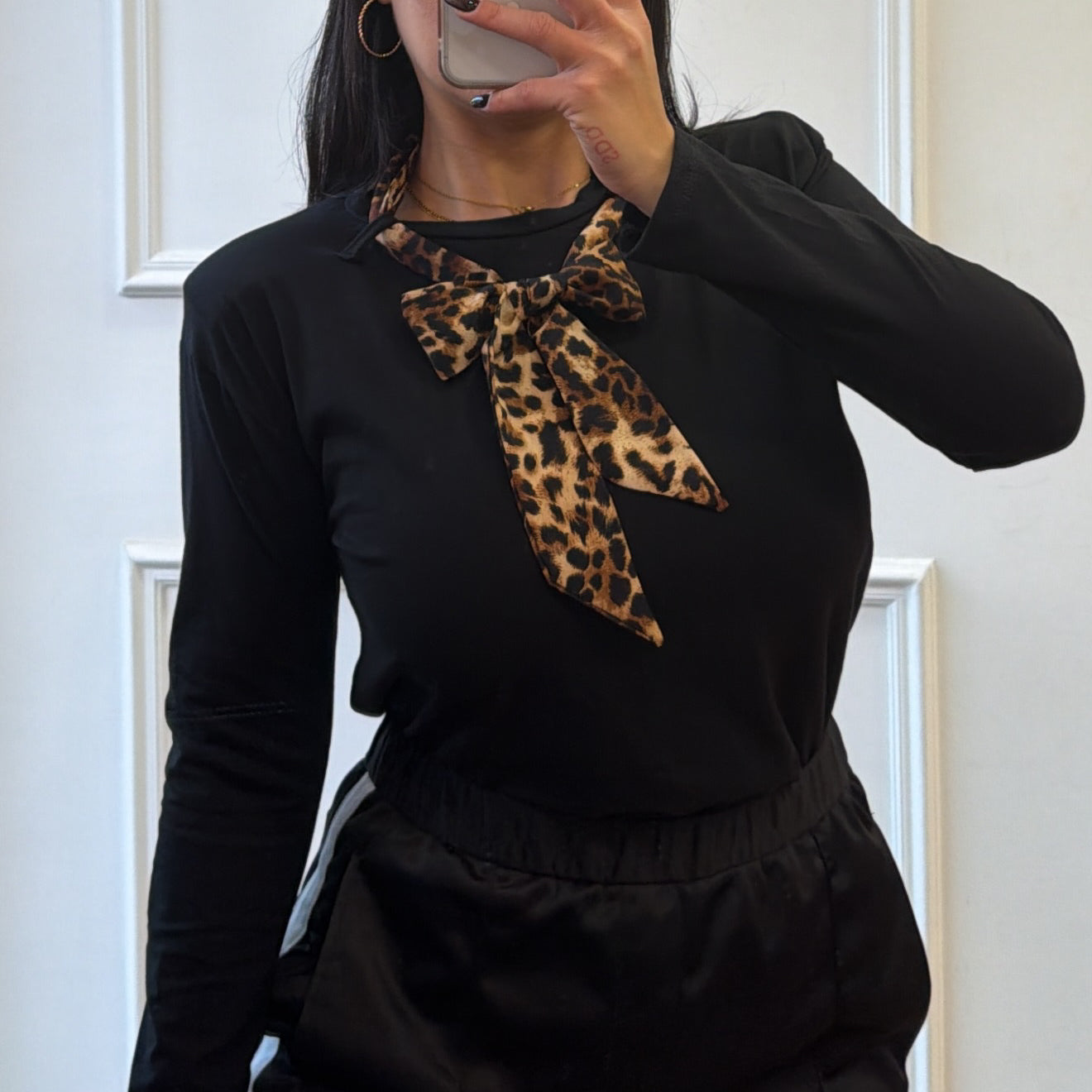 Maglia foulard maculato