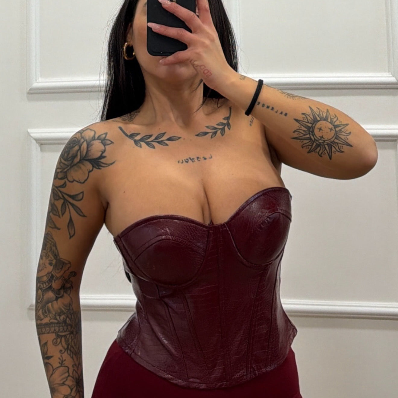 Corsetto pitonato ecopelle