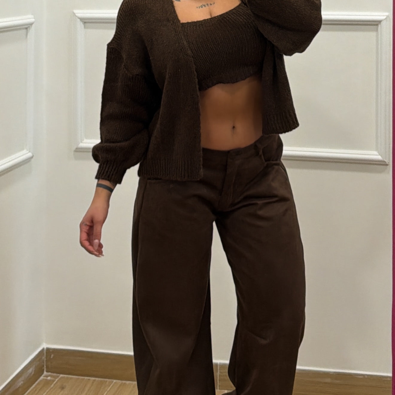 Pantalone ballon in velluto