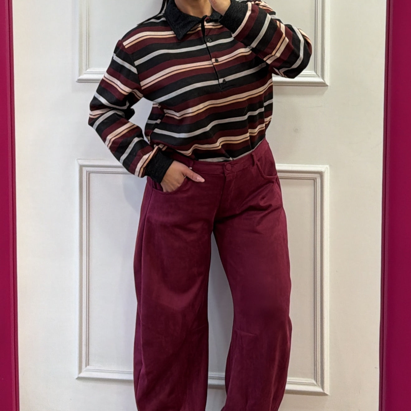 Pantalone ballon in velluto