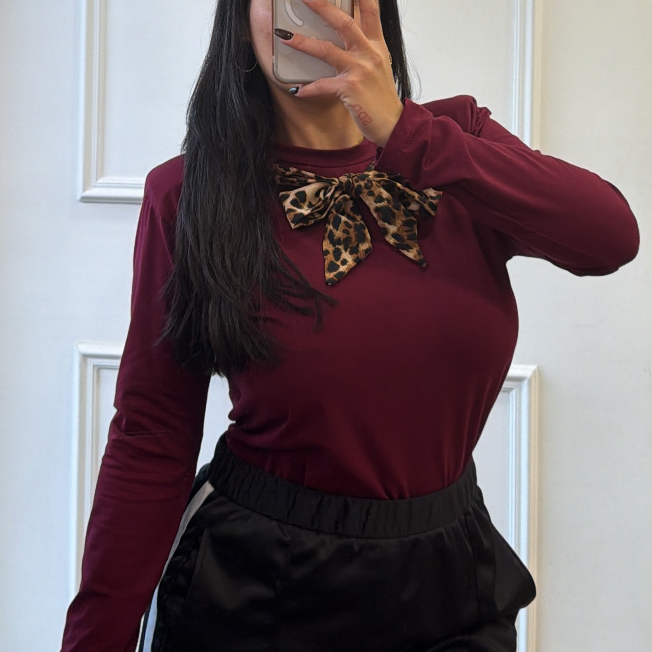 Maglia foulard maculato