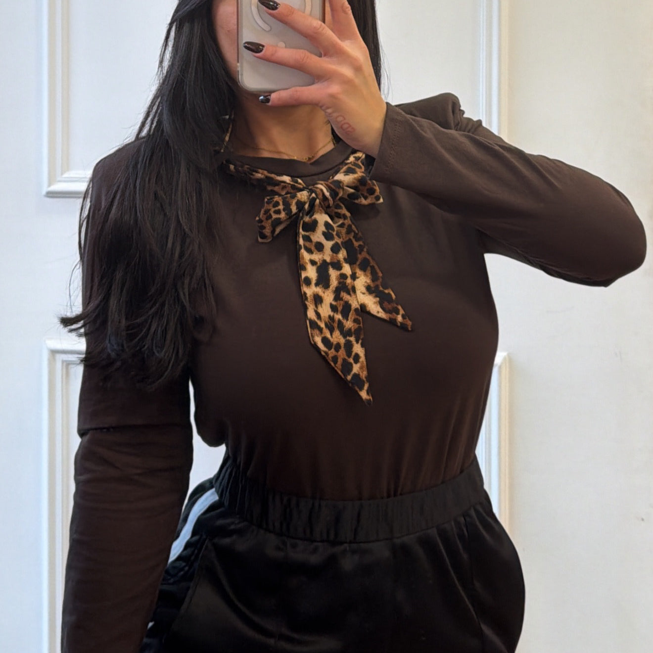 Maglia foulard maculato