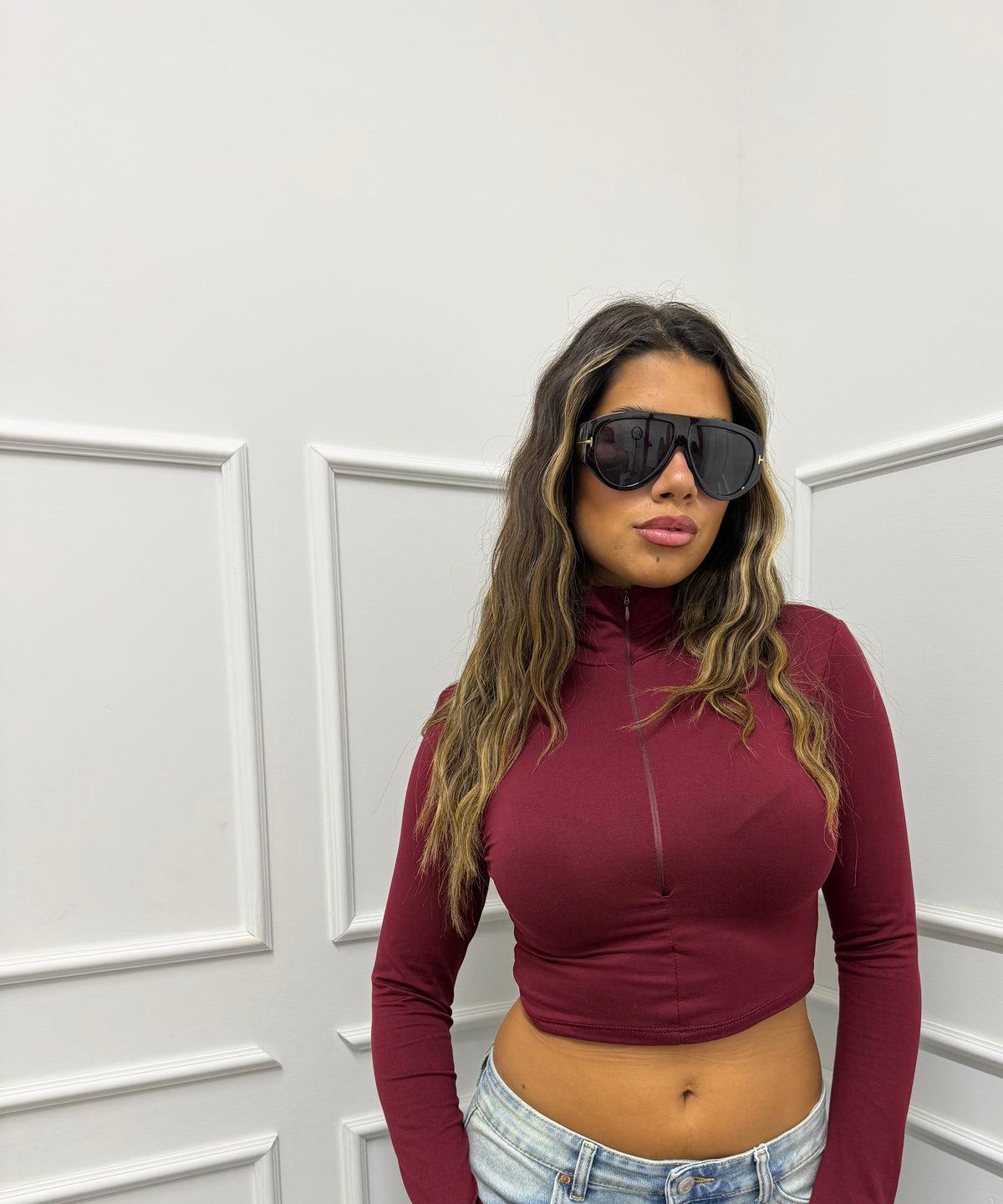 Maglia Evania bordeaux