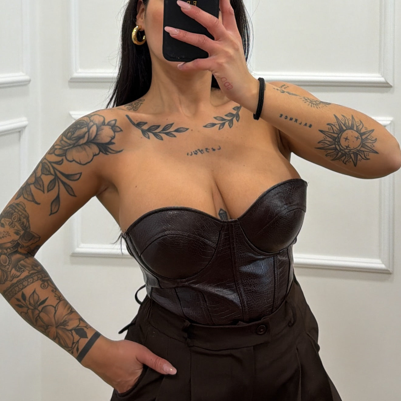 Corsetto pitonato ecopelle