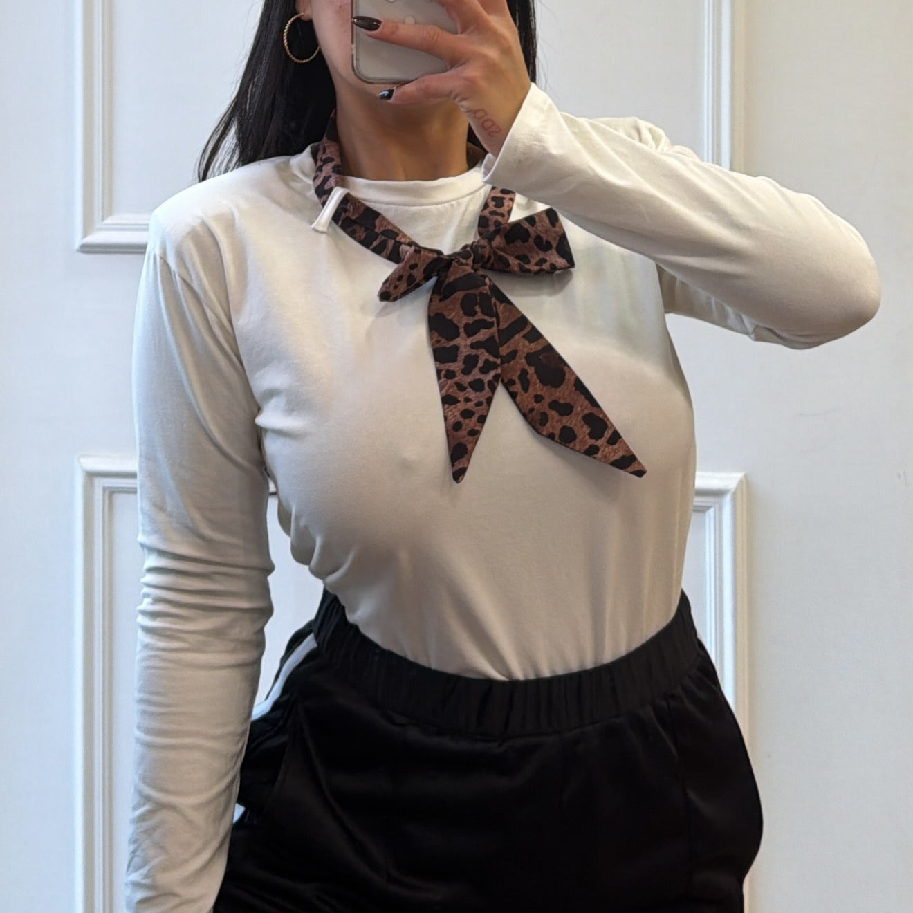 Maglia foulard maculato