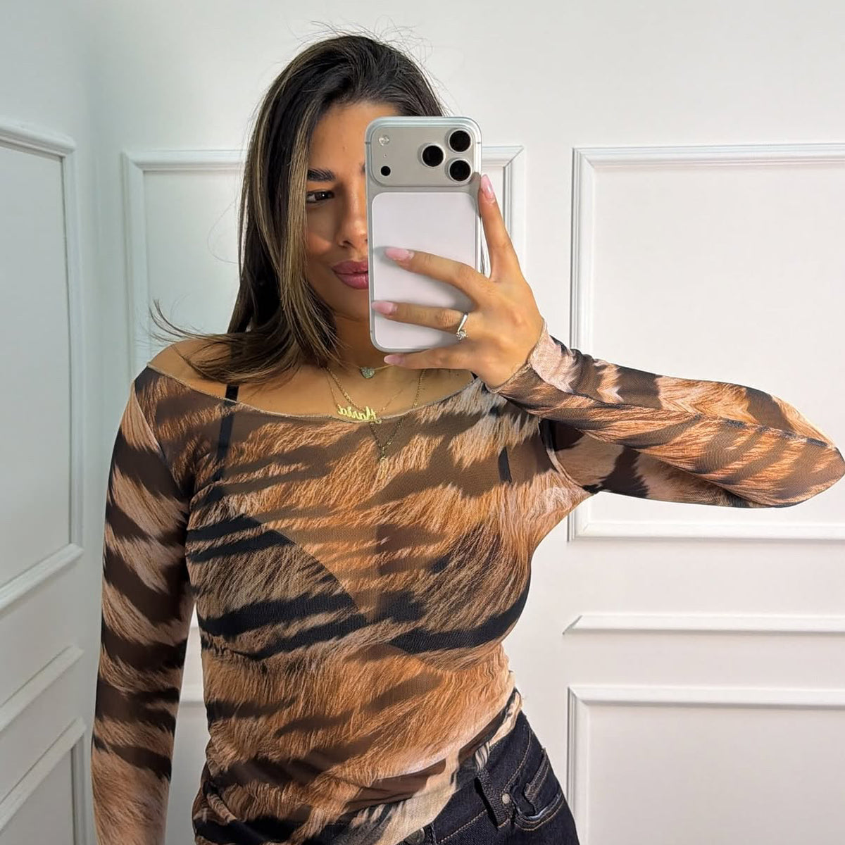 Maglia Tiger marrone