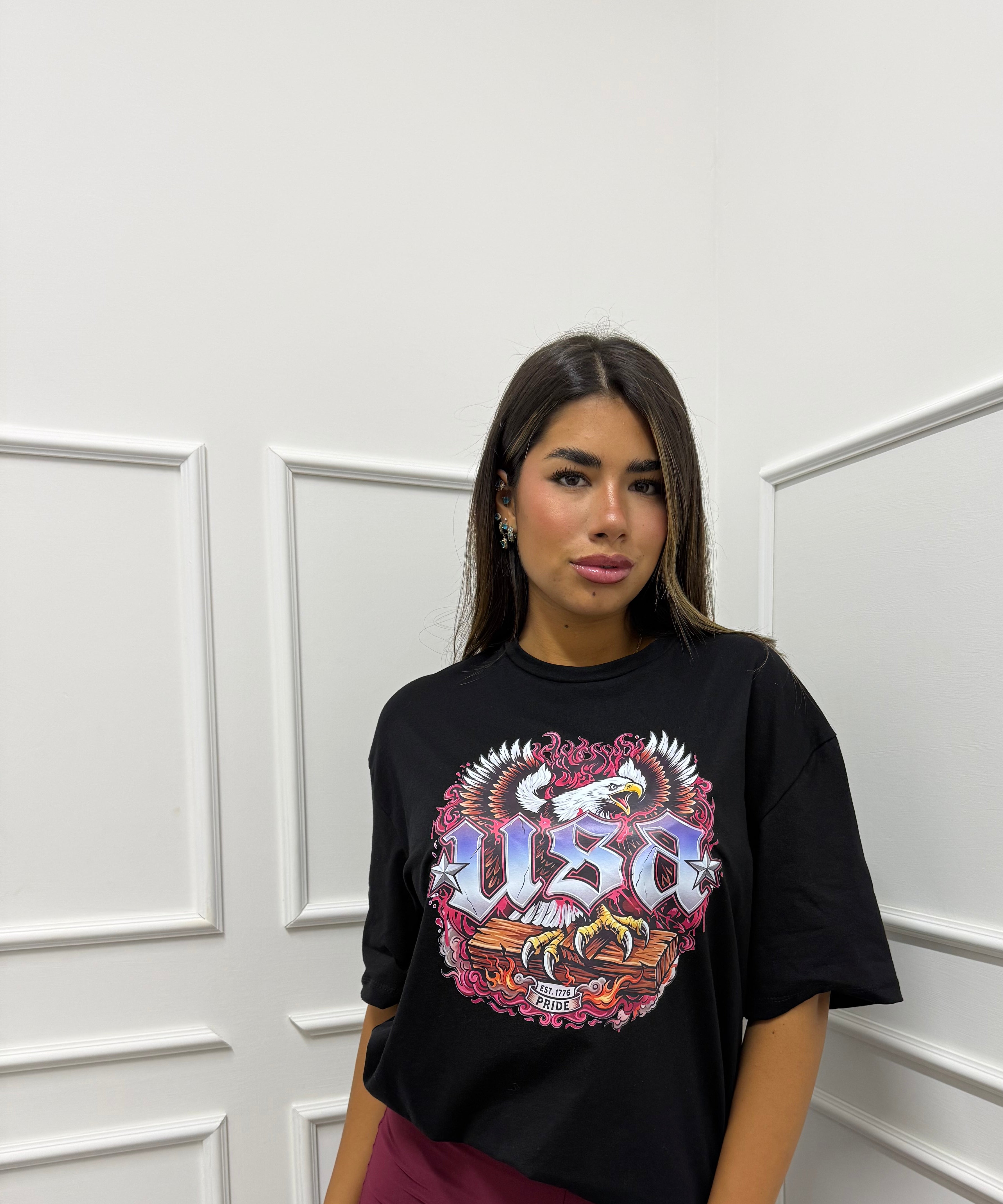 T-shirt usa nero