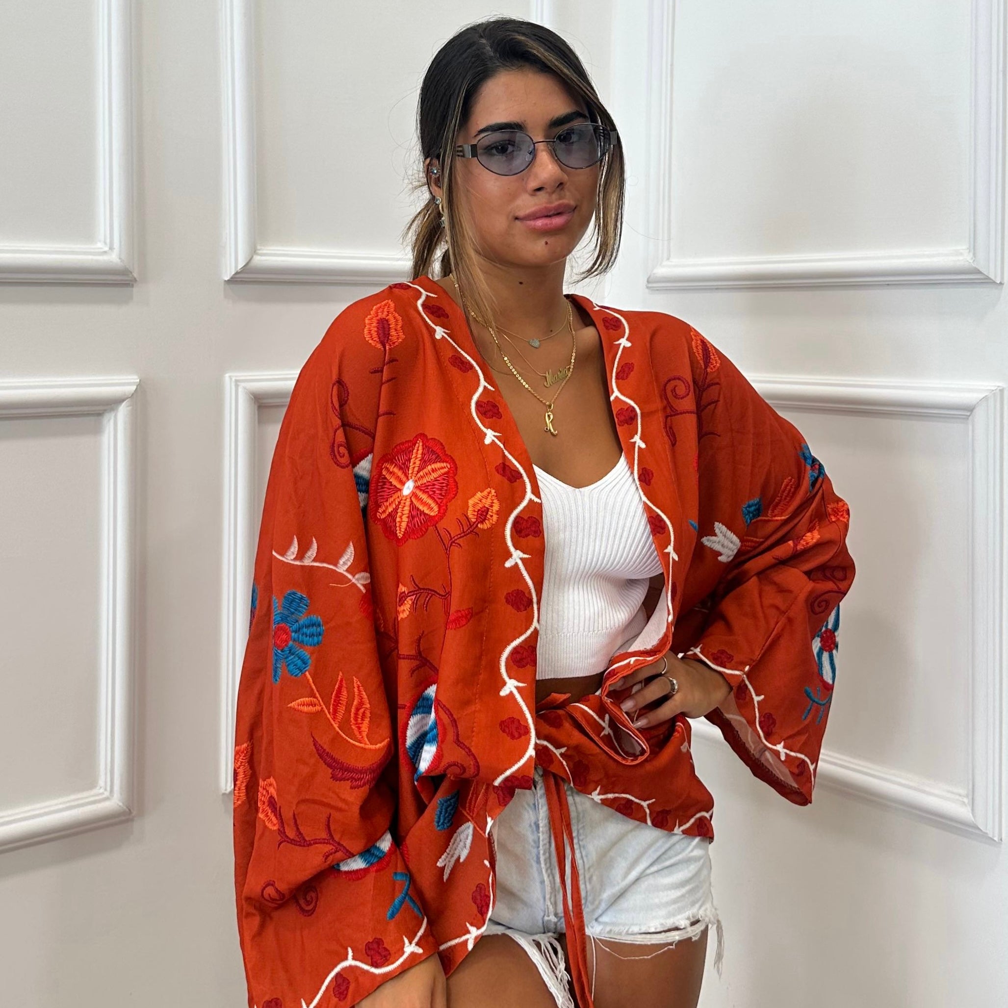 Cardigan in lino
