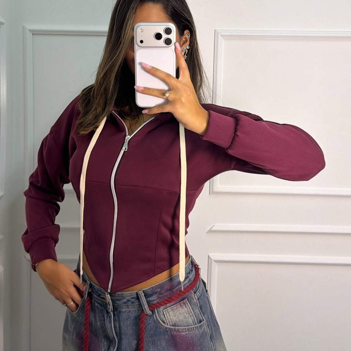 Felpa crop Doris